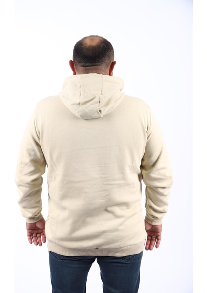 Mocgrande Büyük Beden Erkek Basic Sweat Kapüşonlu 11700-BEJ fırsatları