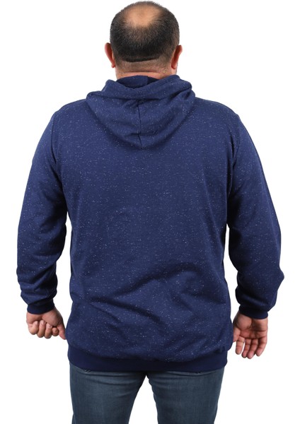 Mocgrande Büyük Beden Basic Kapüşonlu Sweat 22705-LACIVERT fiyatları