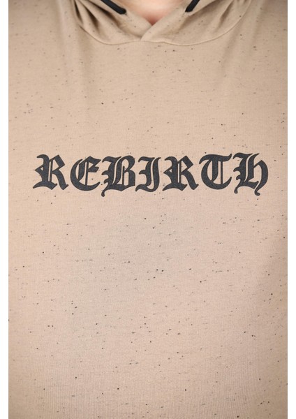 Mocgrande Büyük Beden Sweatshirt Kapşonlu Rebirth 22701-BEJ fiyatları
