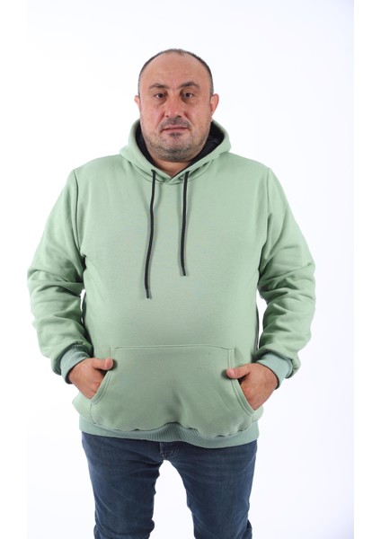Mocgrande Büyük Beden Erkek Basic Sweat Kapüşonlu 11700-CAGLA