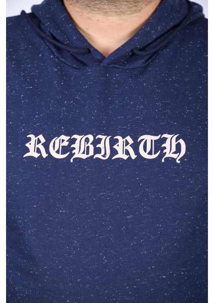 Mocgrande Büyük Beden Sweatshirt Kapşonlu Rebirth 22701-LACIVERT fiyatları