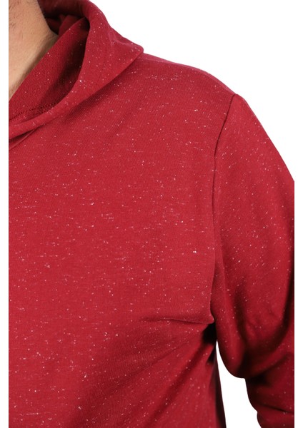 Mocgrande Büyük Beden Basic Kapüşonlu Sweat 22705-BORDO modelleri