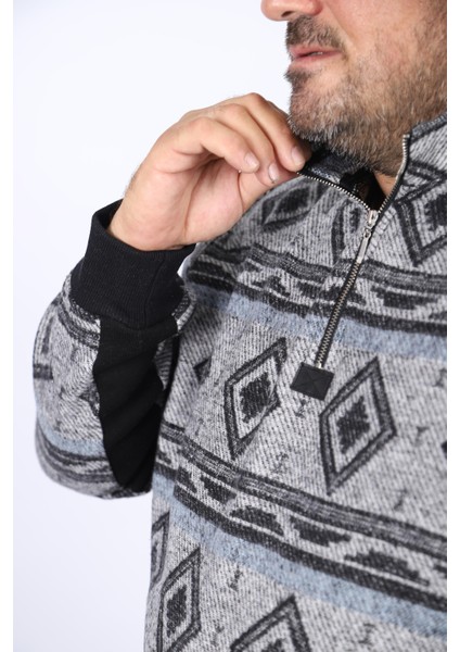 Mocgrande Sweatshirt Oduncu Polo Yaka Fermuarlı 22220-SIYAH fiyatları
