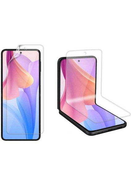 Samsung Galaxy Z Flip 4 Full Ekran Nano Ön Arka Koruyucu Narr TPU