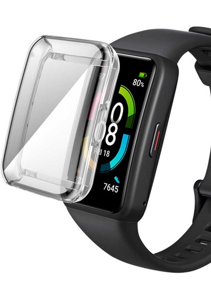 Huawei Band 7 Full Kasa Korumalı Silikon Ekran Koruyucu 09