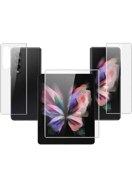 Samsung Galaxy Z Fold 4 Samsung Galaxy Z Fold 4 Full Ekran Nano Ön Arka Koruyucu Narr TPU