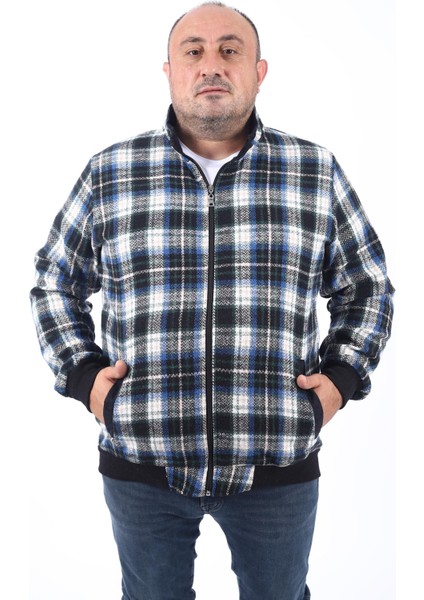 Mocgrande Büyük Beden Dik Yaka Sweat Oduncu 22219-SAKS