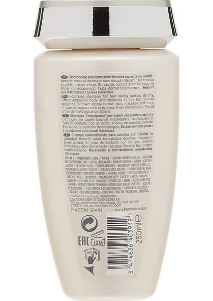 Densifique Bain Densite Thickening Density Hyaluronic Acid Shampoo 250 ml