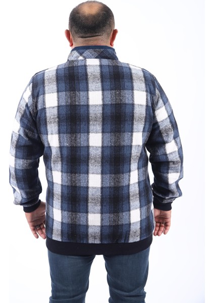 Mocgrande Büyük Beden Dik Yaka Sweat Oduncu 22219-INDIGO fırsatları