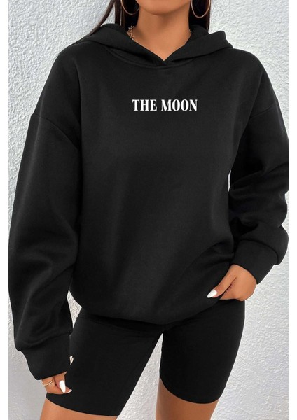 Unisex The Moon Baskılı Sweatshirt