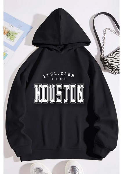 Unisex Houston Baskılı Sweatshirt