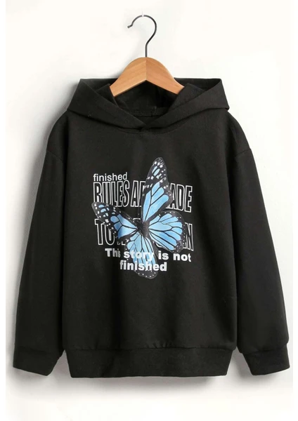 Unisex Butterfly Baskılı Sweatshirt