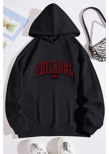 Unisex Philadelphia Baskılı Sweatshirt
