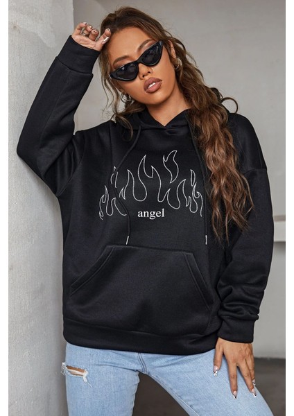 Unisex White Angel Fire Sweatshirt