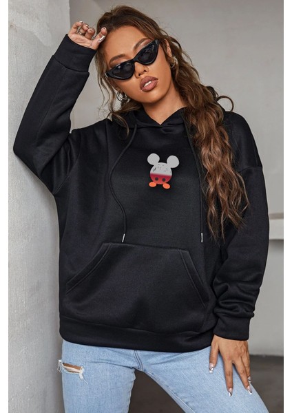 Unisex Mause Sırt Baskılı Sweatshirt