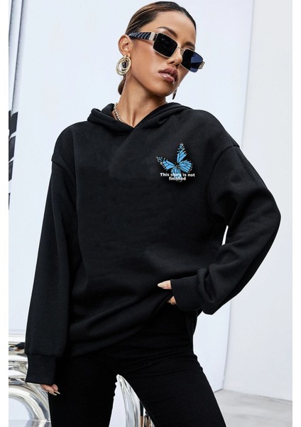 Unisex Kelebek Sırt Baskılı Sweatshirt fiyatları