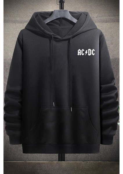 Unisex Ac Dc Baskılı Kapüşonlu Sweatshirt fiyatları