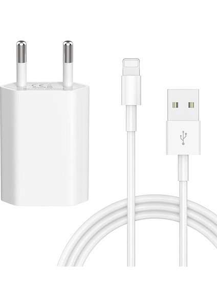 Xr x Xs Max 8 7 6 6s Plus 5 Se Için Şarj Aleti. 2.4A 1 Metre Lightning Hızlı Şarj Kablosu ve Adaptörü. Için Şarj Seti.(Ithalatçı Garantili)