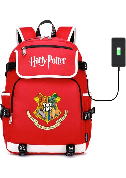 USB Şarj Portlu Harry Potter Öğrenci Sırt Çantası (Yurt Dışından)