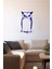 Uzun Uzun Düşünerek Bakan Baykuş 30 x 60 cm Duvar Sticker - Lacivert 1