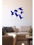 Sürü Şeklinde Birden Uçuşan Leylekler 60 x 60 cm Duvar Sticker - Lacivert 1