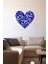 Küçük Kalpler Içinde Büyük Kalp 60 x 60 cm Duvar Sticker - Lacivert 1