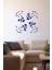 Kelebek Şeklinde Oluşturulmuş Kelebekler 60 x 60 cm Duvar Sticker - Lacivert 1