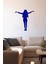 Kollarını Geniş Şekilde Açan Sırtı Dönük Kadın 54 x 60 cm Duvar Sticker - Lacivert 1