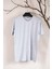 Sıfır Yaka Büyük Beden Çizgili Penye Erkek T-Shirt 1