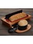 Döküm Ekmek Kabı / Terrine ve Ahşap Standı. Ölçü 11X29CM. - Mavi 5