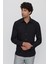 Erkek Siyah Basic Cepli Regular Fit Rahat Kesim Gömlek 3