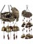 Kuşlar ve Yuva Rüzgar Zil, 12PIECES Bells Rüzgar Chime Bronz, 25 ''/ 63CM(Yurt Dışından) 4