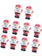 10PCS Minyatür Mikro Peyzaj Reçine Dekorasyon Zanaat Dekorasyonu Noel Baba 5
