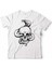 Snake And Skull Kuru Kafa Kobra Yılan Skeleton Çocuk Tişört Beyaz 1