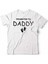 Promoted To Daddy Baba Oldum Yeni Doğan Çocuk Tişört Beyaz 1