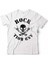 Rockn Roll Symbol Rock Işareti Kuru Kafa Skull Çocuk Tişört Beyaz 1