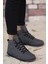 Gri Siyah Erkek Sneaker Bot Düz Taban Ortopedik İç Taban 1