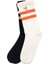 2 Pack Striped Crew Socks W Krem Renk Siyah Kadın 2li Çorap - D202014-976 5