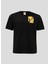 Yuvarlak Yaka Düz Siyah Erkek T-Shirt 311G3RW Authentıc Graphık Tk 1