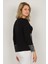 Kadın Uzun Kollu Penye Bluz 6699448 Siyah 5