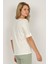Kadın V Yaka Bluz 6690201 Ekru 5