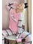 Toz Pembe Deep Chic Desenli Kadın Peluş Pijama Takımı 1