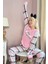 Toz Pembe Deep Chic Desenli Kadın Peluş Pijama Takımı 3