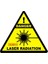 Lazer Radyasyon Üçgen Sticker Yapıştırması 15 ve 7cm 2ADET 1