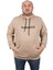 Mocgrande Büyük Beden Sweatshirt Kapşonlu Rebirth 22701-BEJ 1