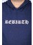 Mocgrande Büyük Beden Sweatshirt Kapşonlu Rebirth 22701-LACIVERT 2