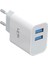 C206 Çift USB Çıkışlı 10W 2.1A Şarj Aleti (Başlık) Beyaz 2