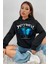Unisex Blue Butterfly Baskılı Sweatshirt 1
