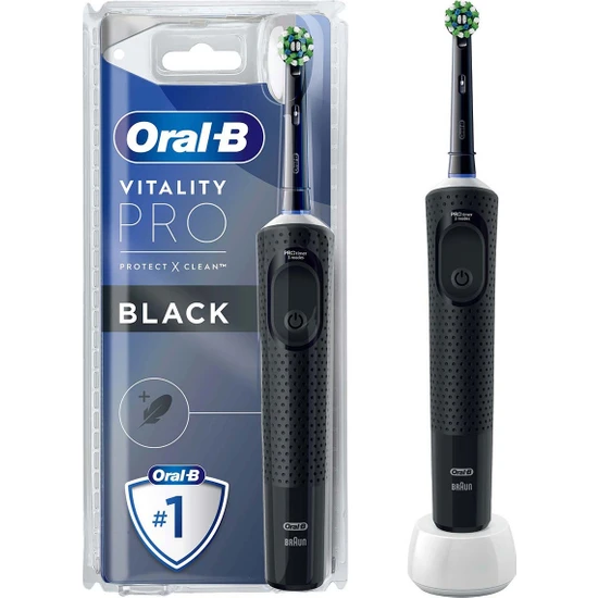 Oral-B Şarjlı/Elektrikli diş fırçası Vitality Pro Siyah Koruma ve temizlik
