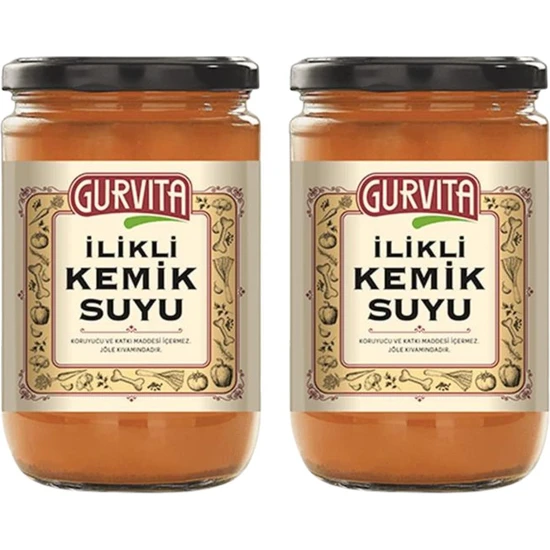 Gurvita Ilikli Kemik Suyu Sebzeli 660 ml 2'li